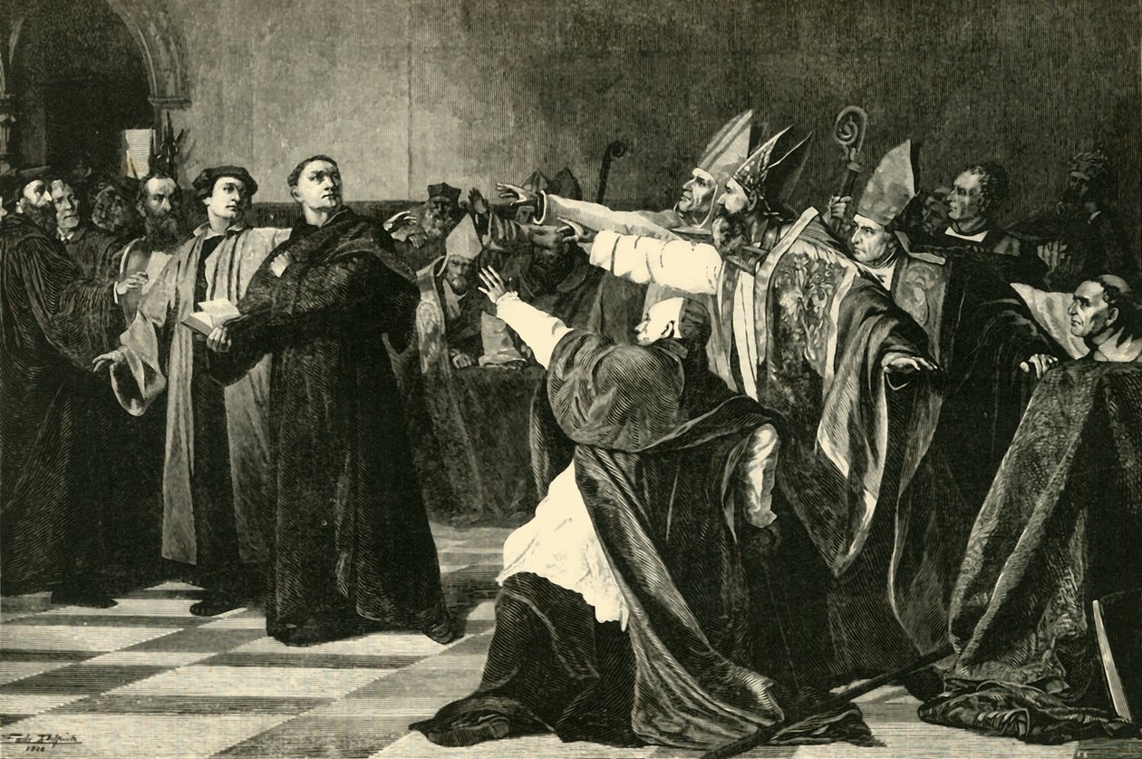 Luther Wormsin valtiopäivillä, 1521, 1890. tekijältä Unbekannt