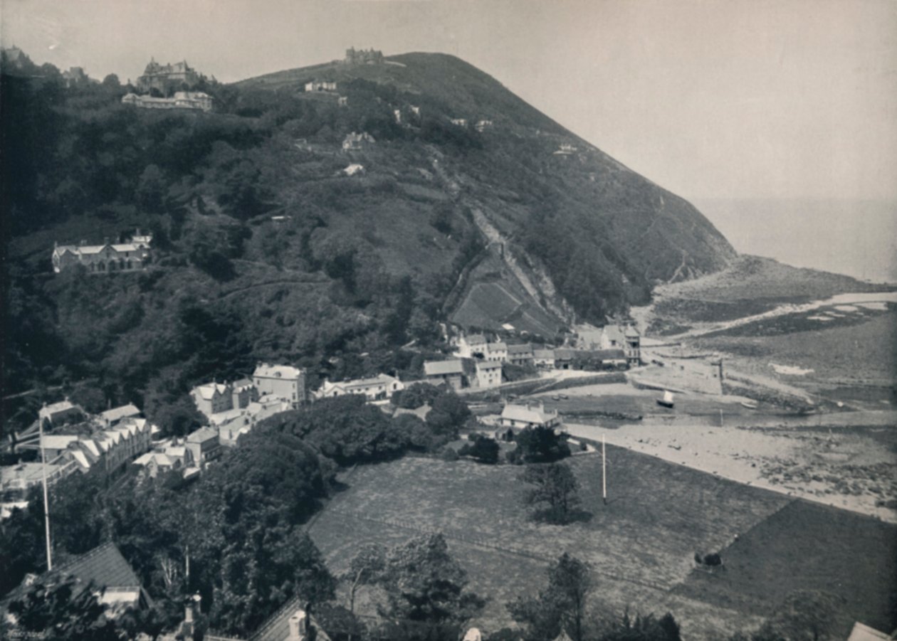Lynmouth - The Hill, näytetään Lynton Above, 1895 tekijältä Unbekannt