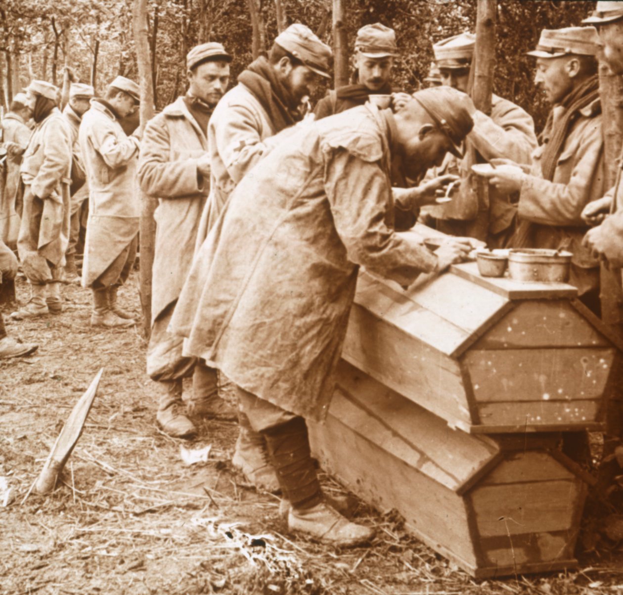 Macabre ateria, Carency, Pohjois-Ranska, c1914-c1918. tekijältä Unbekannt