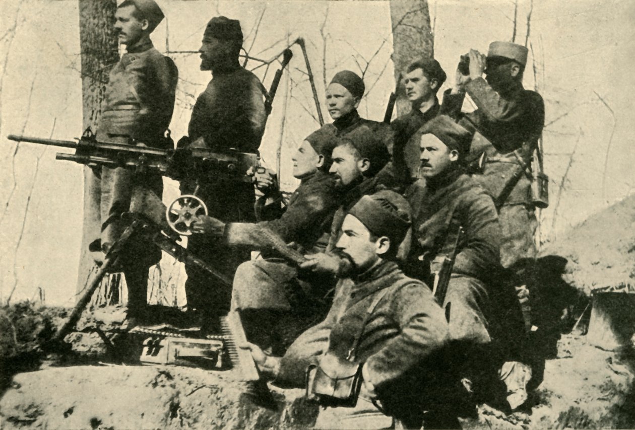Zouavesin konekivääriosasto, ensimmäinen maailmansota, 1915, c1920. tekijältä Unbekannt