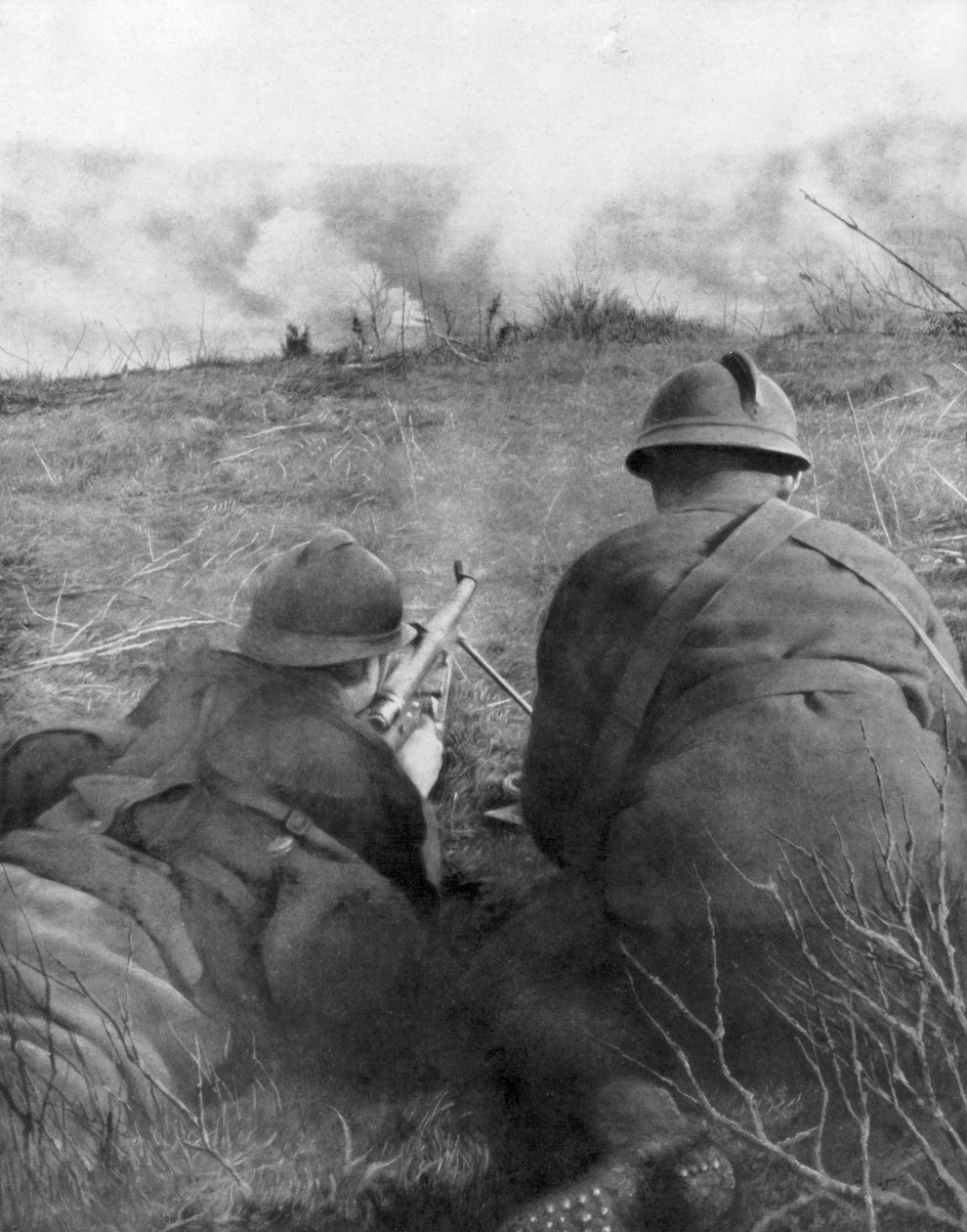 Konekivääriä Hangard Woodin reunalla, Picardie, Ranska, 28. huhtikuuta 1918, 1926 tekijältä Unbekannt