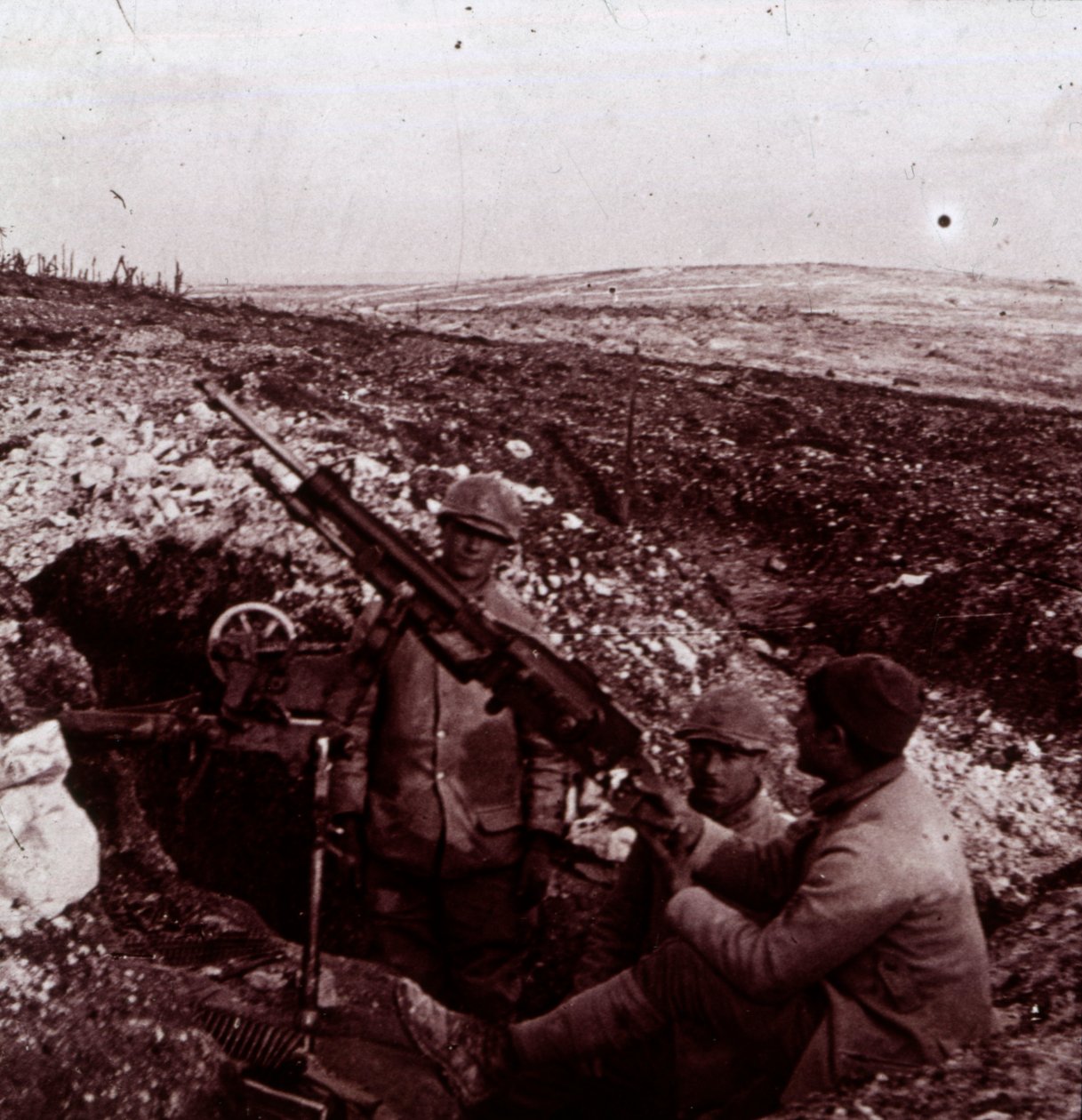 Konekiväärit, Mount Kemmel, Flanderi, Belgia, c1914-c1918 tekijältä Unbekannt
