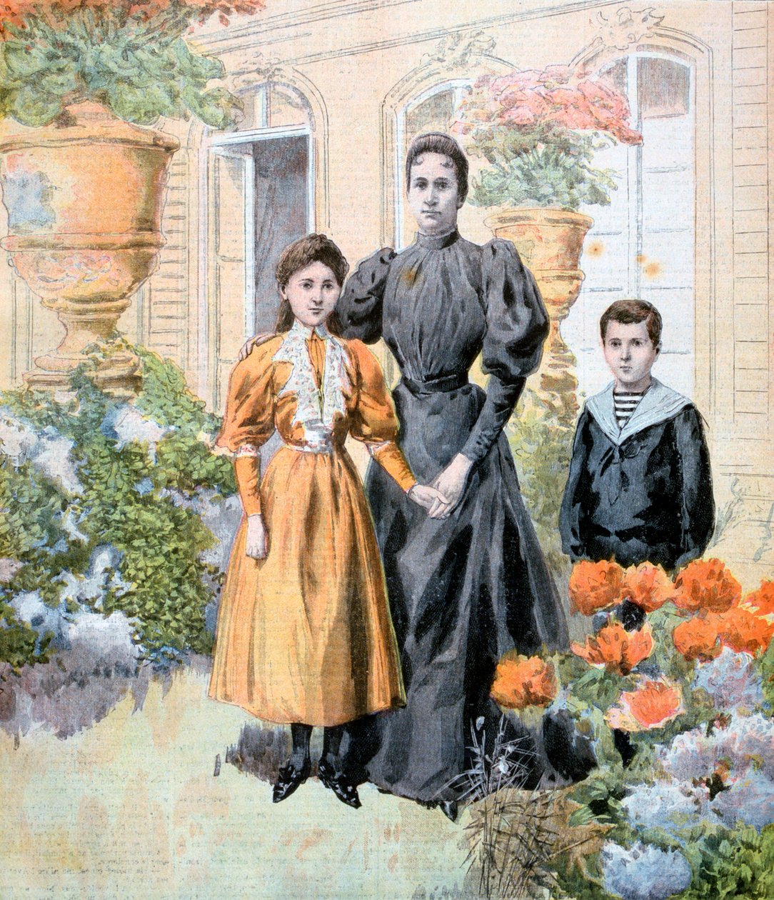 Madame Casimir-Perier ja hänen lapsensa, 1894 tekijältä Unbekannt