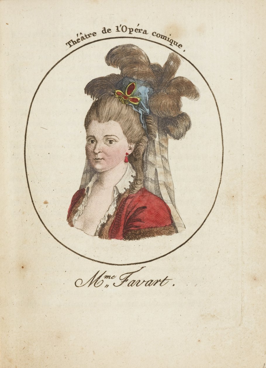 Madame Favart 1727-1772, 1700-luvun loppu. tekijältä Unbekannt