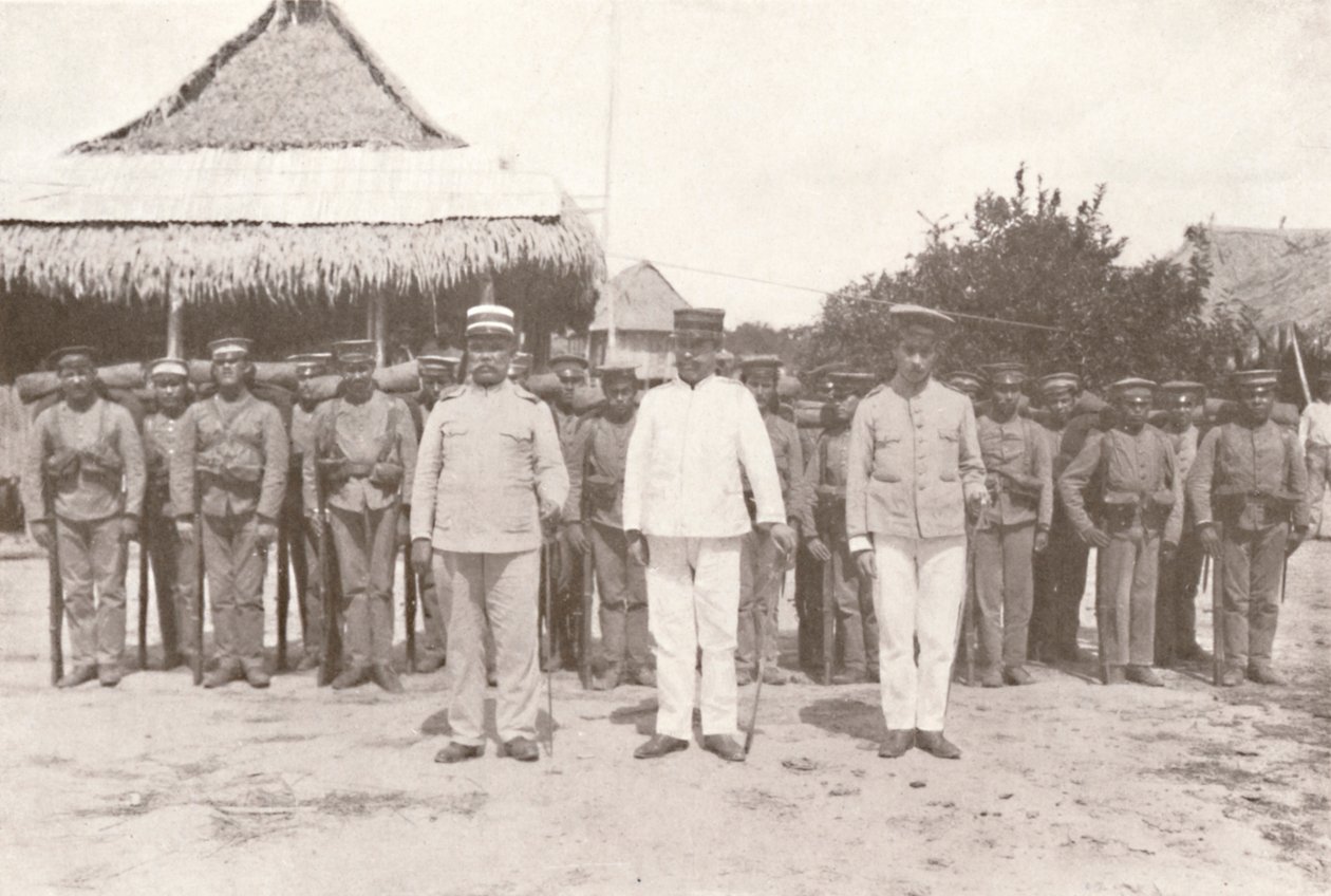 Madeira-Mamore-rautatie: Bolivian ja Brasilian rajalla: Bolivian upseerit ja sotilaat, 1914 tekijältä Unbekannt