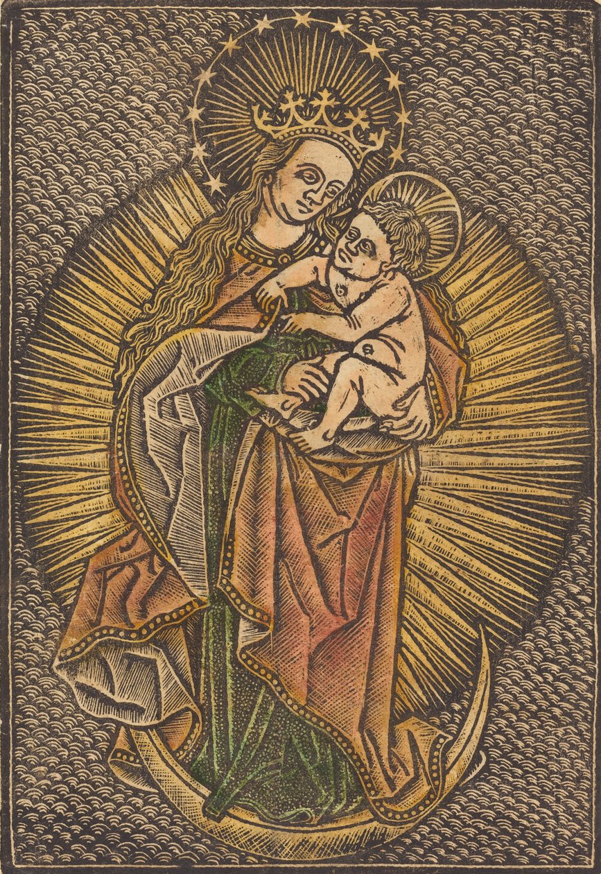 Madonna ja lapsi kunniassa, 1400-luvun viimeinen neljännes. tekijältä Unbekannt