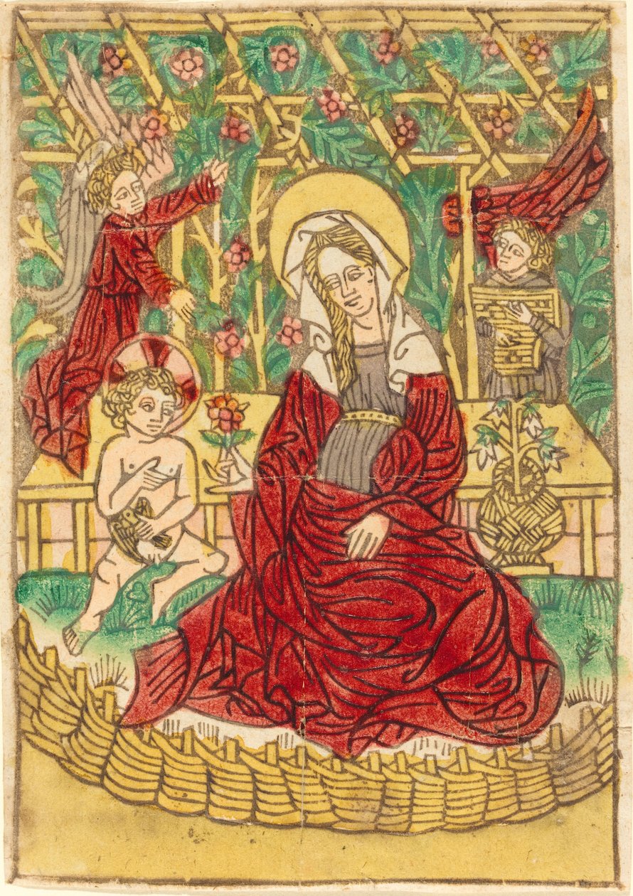 Madonna suljetussa puutarhassa, 14501470. tekijältä Unbekannt