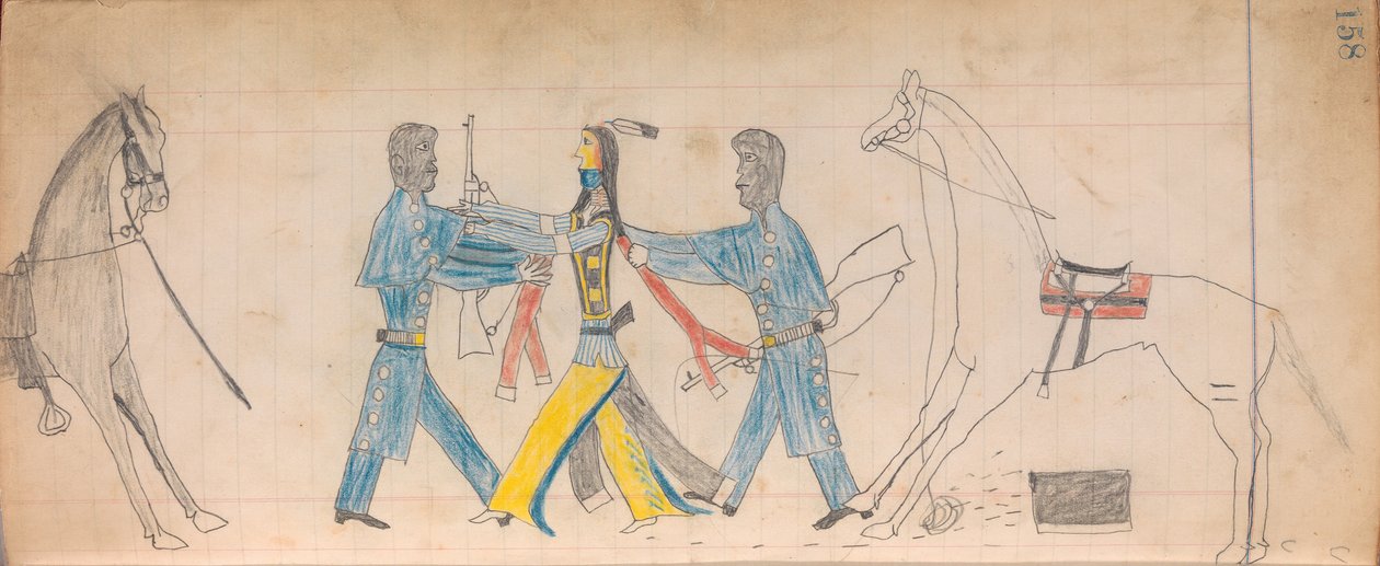 Maffet Ledger: Mustan ratsuväen upseerit ja intialaiset, n. 1874-81. tekijältä Unbekannt