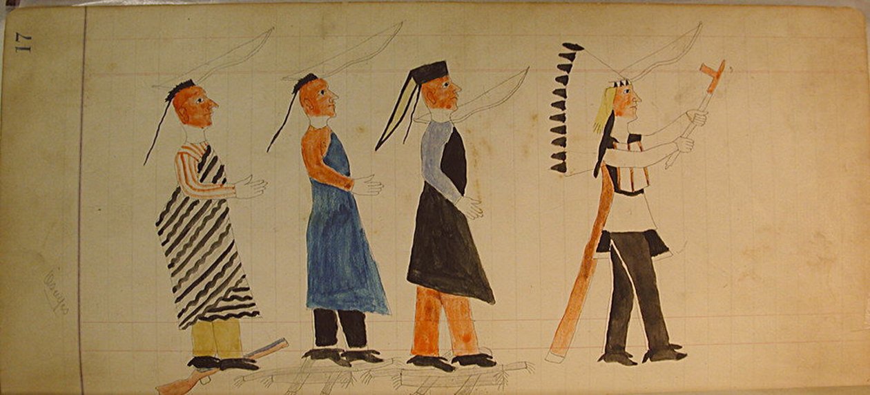 Maffet Ledger: Kolme intiaania päällikön perässä, n. 1874-81. tekijältä Unbekannt