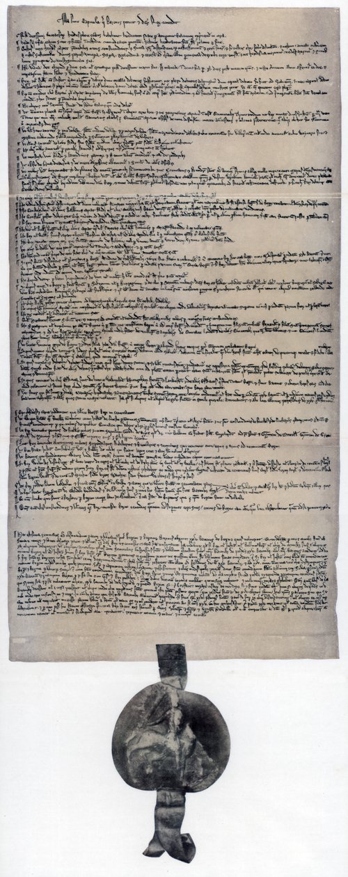 Magna Carta, englantilainen peruskirja, alun perin julkaistu vuonna 1215 tekijältä Unbekannt