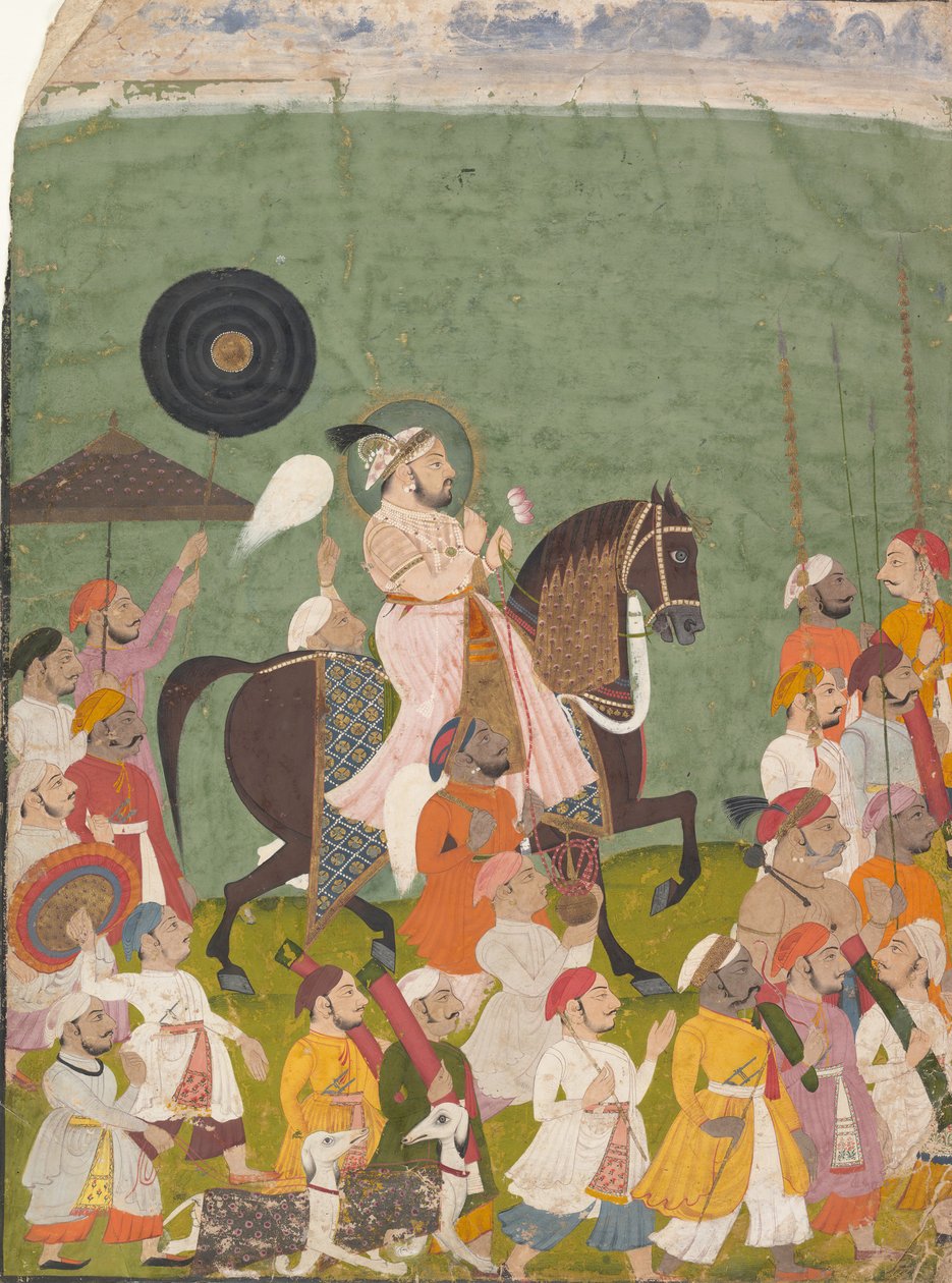 Maharana Jagat Singh II kulkueessa, n. 1745. tekijältä Unbekannt