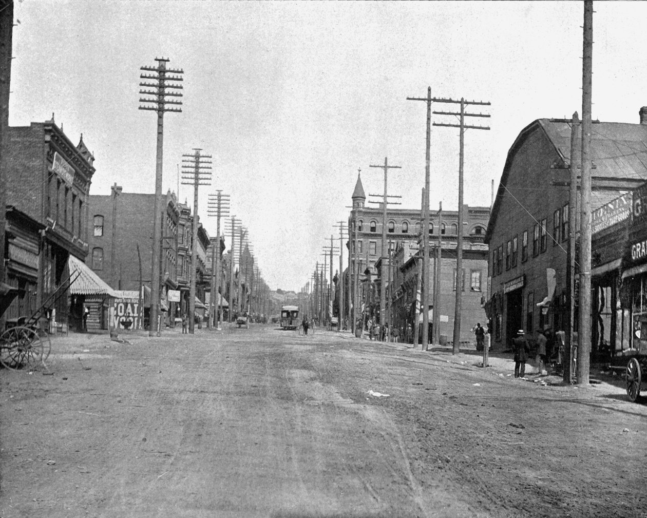 Main Street, Butte City, Montana, USA, c1900. tekijältä Unbekannt