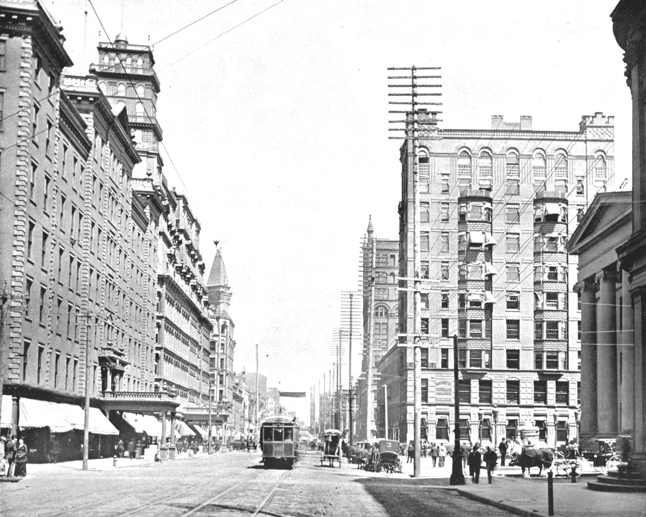 Main Street, Rochester, New Yorkin osavaltio, USA, c1900. tekijältä Unbekannt