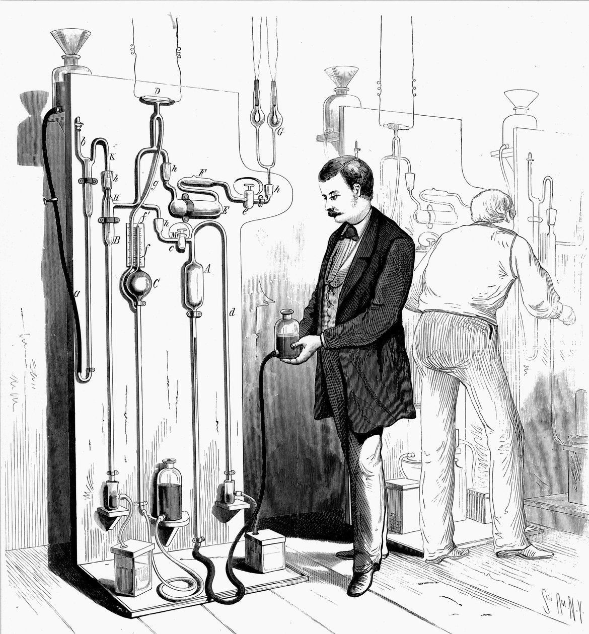 Edison-lamppujen valmistus, 1880 tekijältä Unbekannt