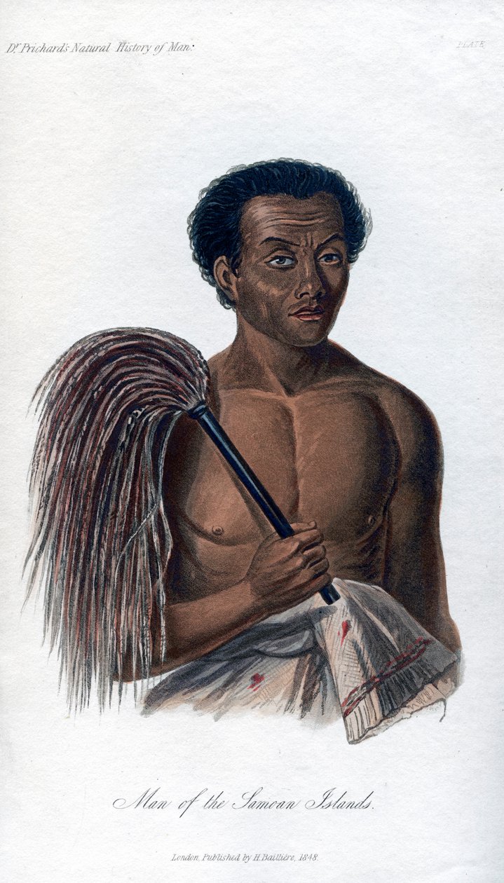 Mies Samoan saarilta, 1848 tekijältä Unbekannt
