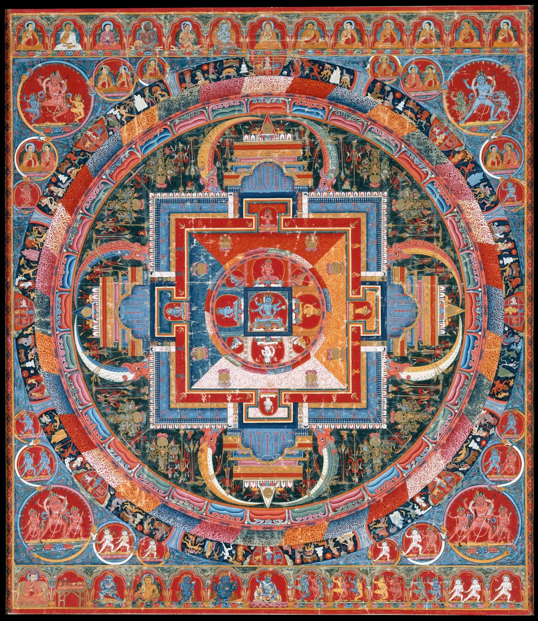 Jnanadakinin mandala, 1300-luvun loppu. tekijältä Unbekannt