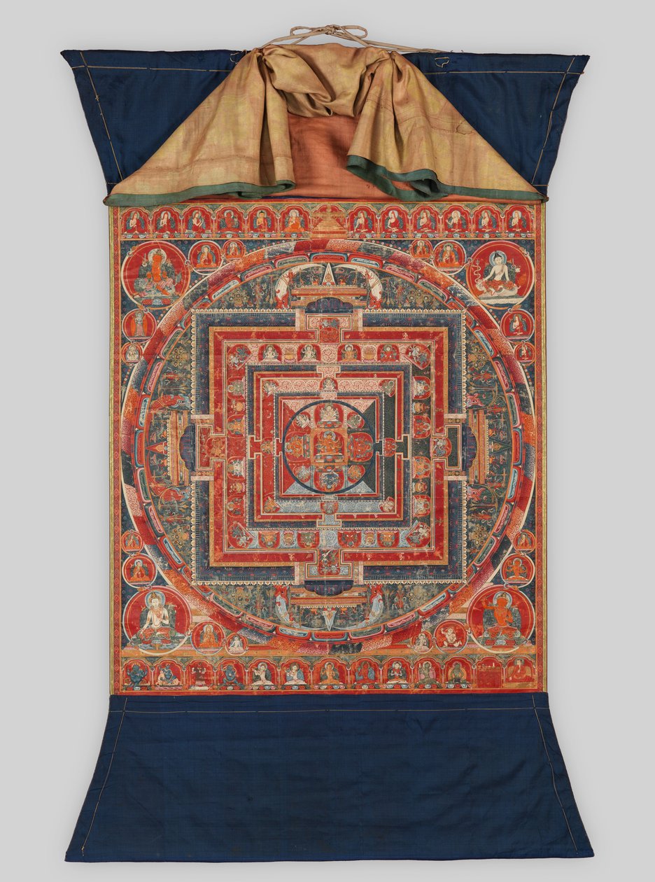 Manjushrin muotojen mandala, Transsendenttisen Viisauden Bodhisattva, 1300-luvun loppu. tekijältä Unbekannt