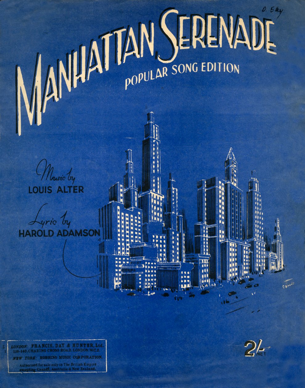 Manhattan Serenade, vuodelta 1942. tekijältä Unbekannt