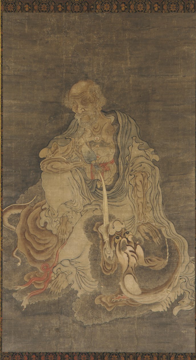 Manjushri istuu leijonalla, 1368-1644. tekijältä Unbekannt