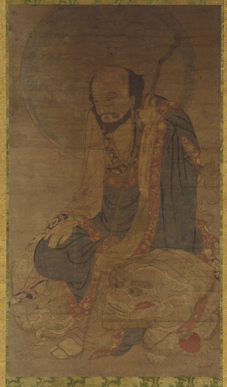 Manjusri ja hänen leijonansa, Ming-dynastia, 1368-1644. tekijältä Unbekannt