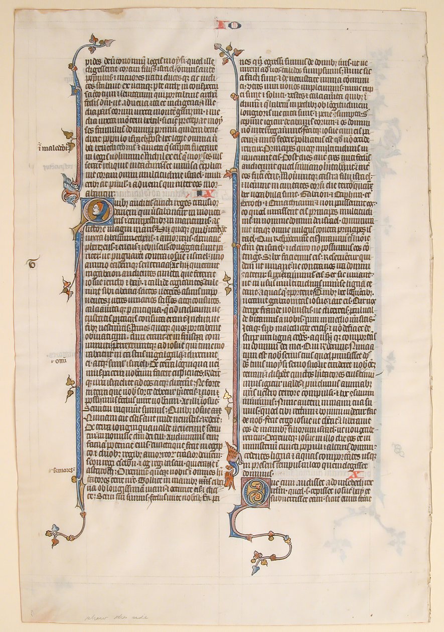 Käsikirjoitus lehti Raamatusta, n. 1280-1300. tekijältä Unbekannt