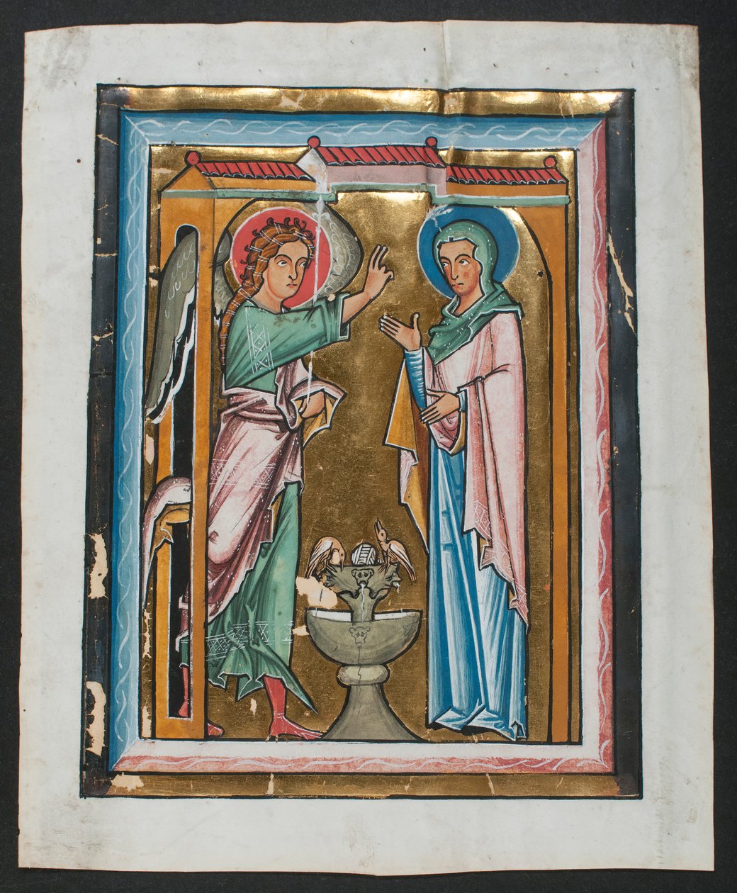 Käsikirjoitus lehti, jossa on ilmestys, psalterista, 1200-luvun puoliväli. tekijältä Unbekannt