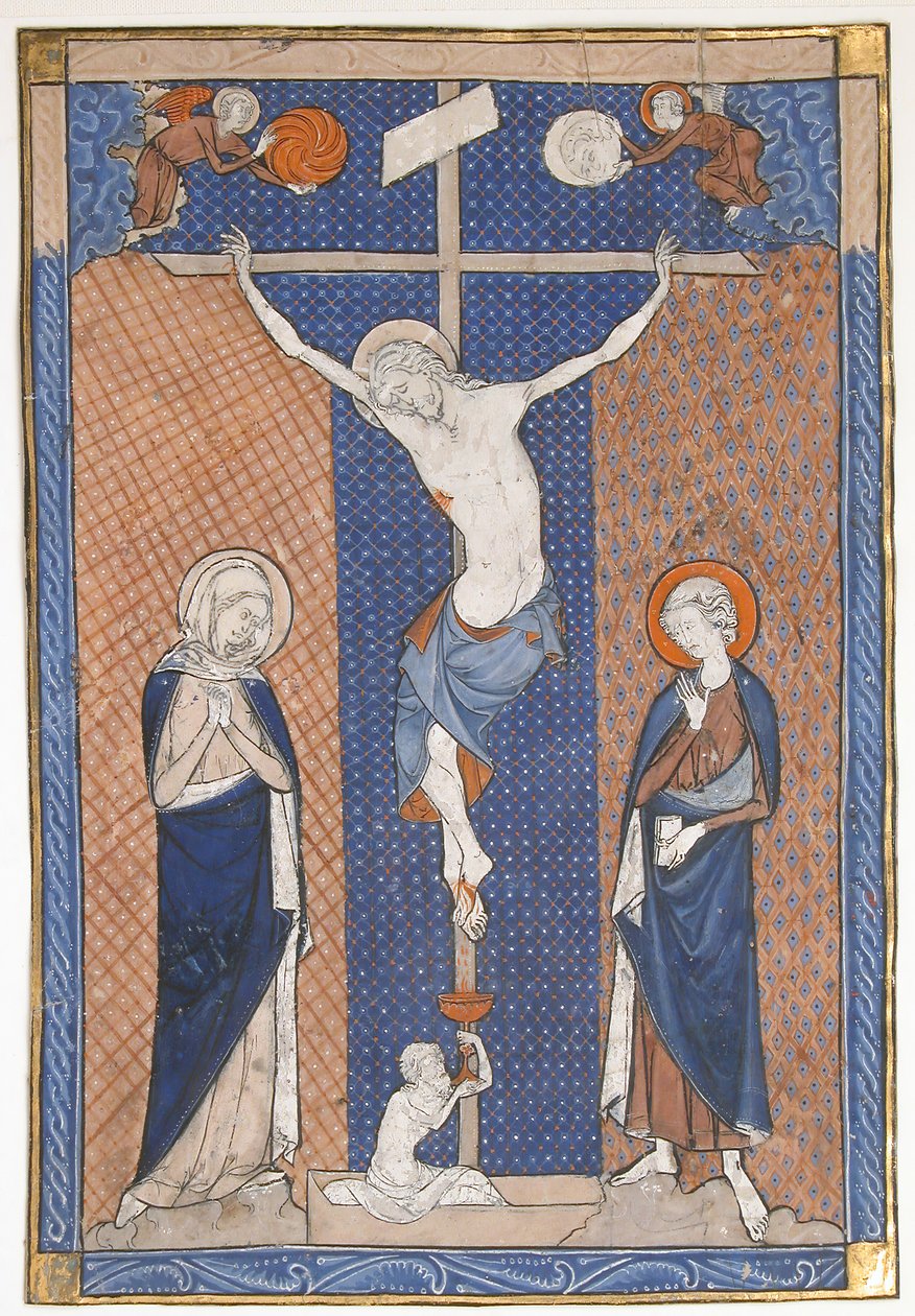 Käsikirjoitus lehti ristiinnaulitsemalla, missalista, ranska, n. 1270-80. tekijältä Unbekannt