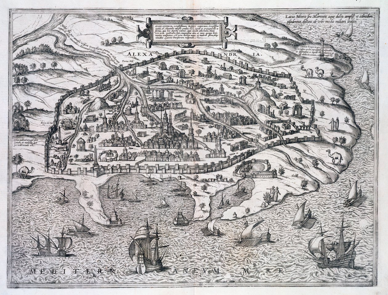 Aleksandrian kartta, Egypti, c1625 tekijältä Unbekannt