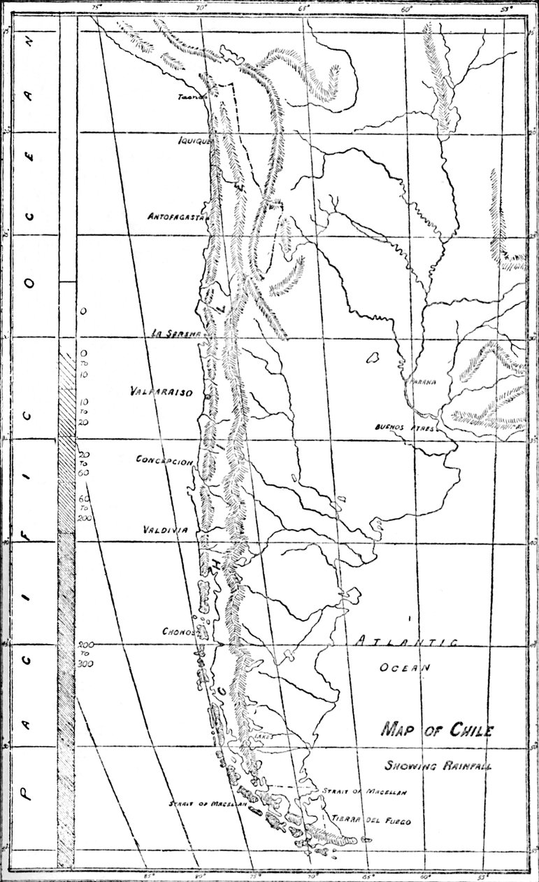 Chilen kartta, 1911 tekijältä Unbekannt