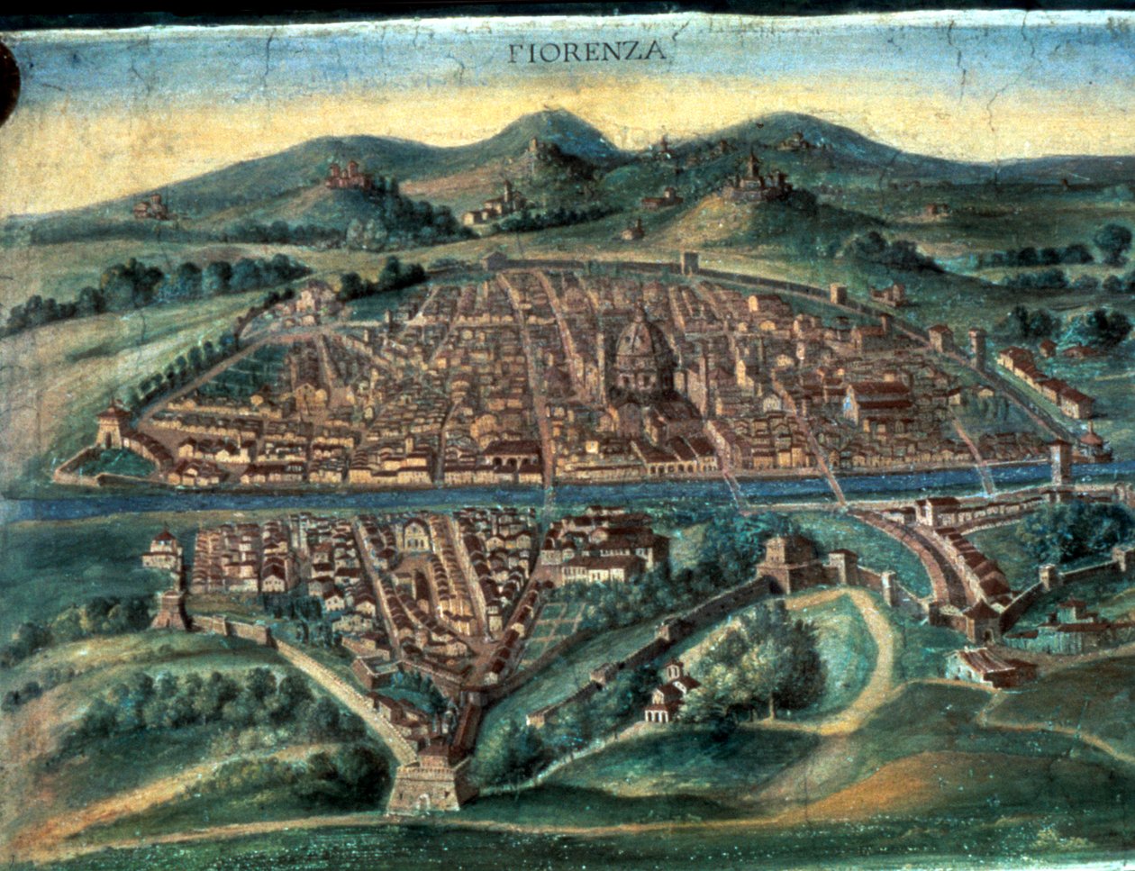 Firenzen kartta 1400-luvulta tekijältä Unbekannt