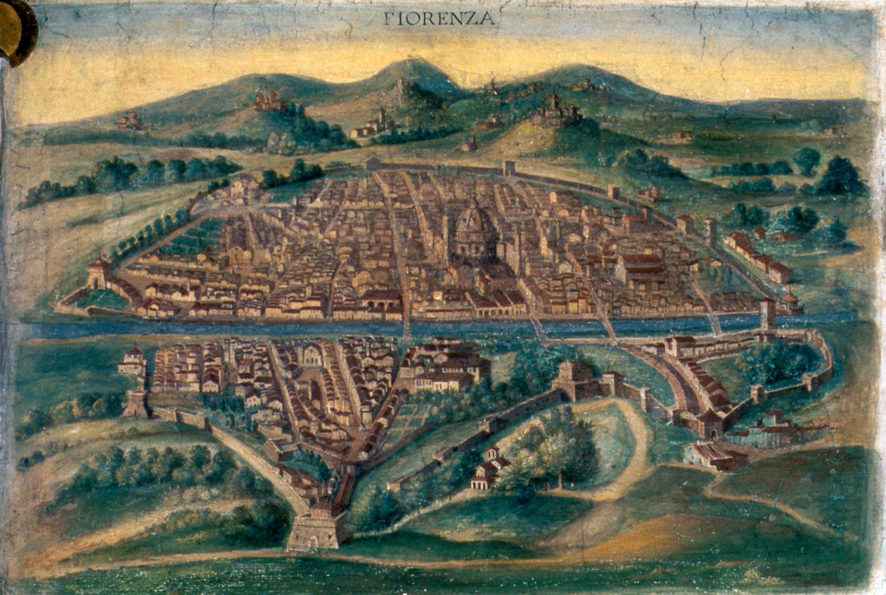 Firenzen kartta 1400-luvulta tekijältä Unbekannt