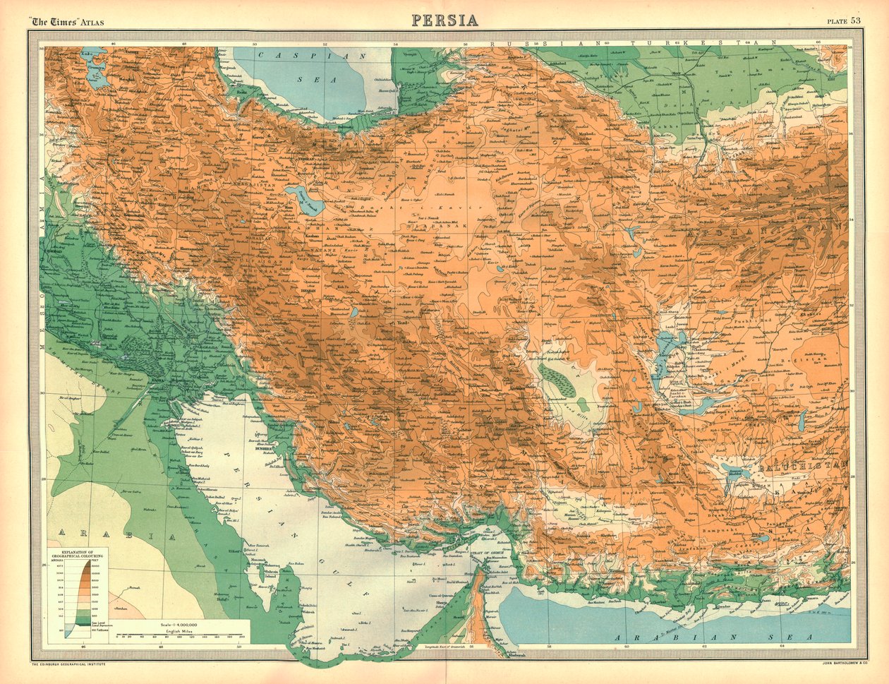 Persian kartta tekijältä Unbekannt