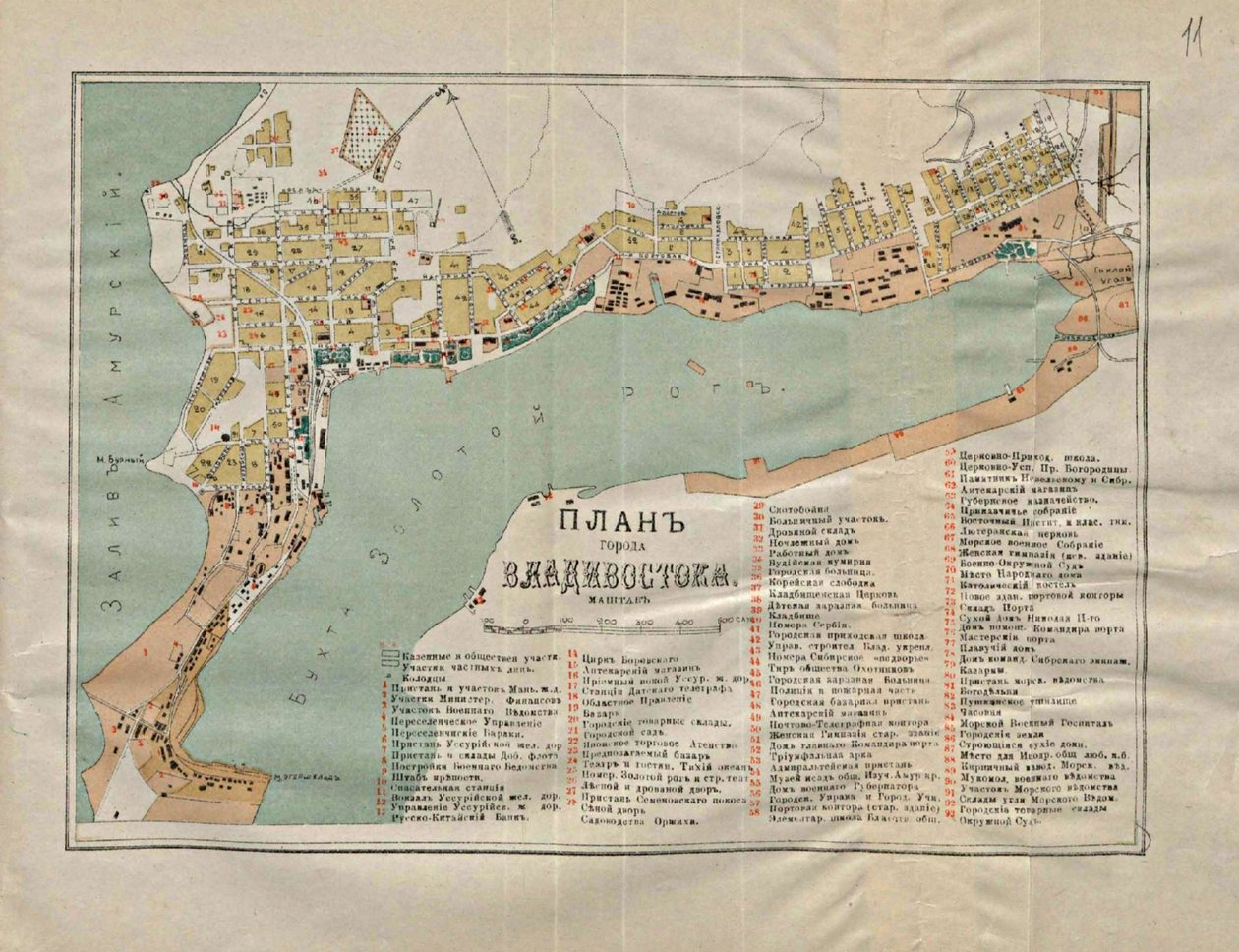 Vladivostokin kartta, 1902 tekijältä Unbekannt
