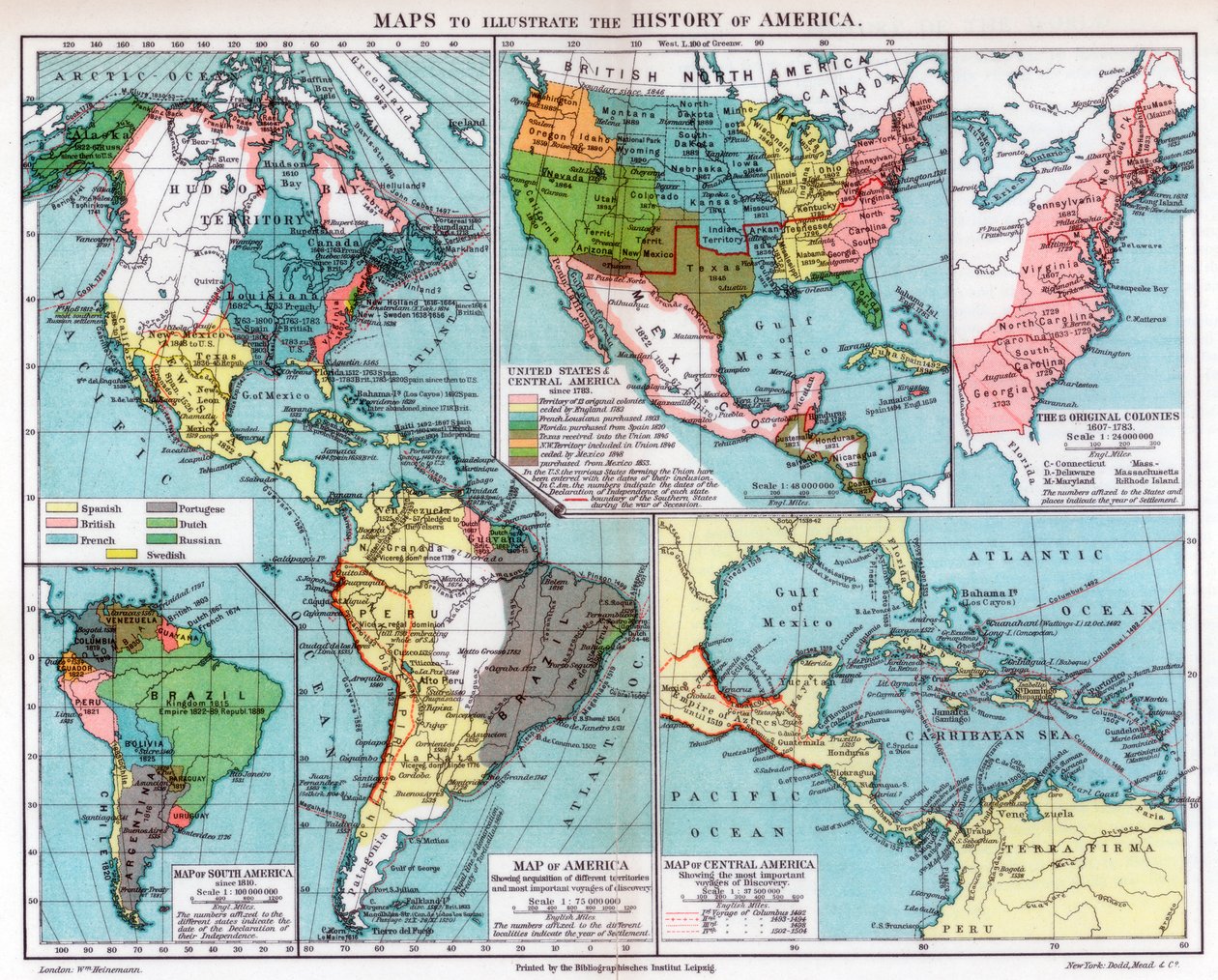 Kartat havainnollistavat Amerikan historiaa, 1901 tekijältä Unbekannt