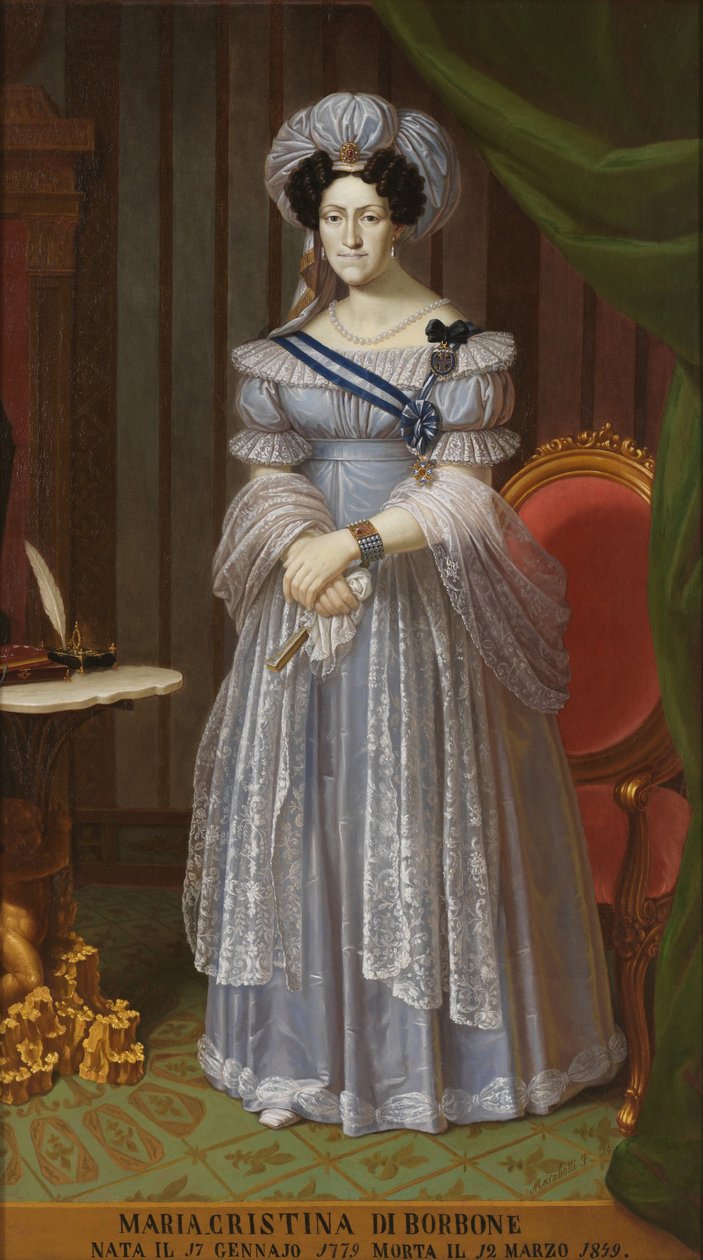 Maria Cristina Napolin ja Sisilian 1779-1849, Sardinian kuningatar tekijältä Unbekannt