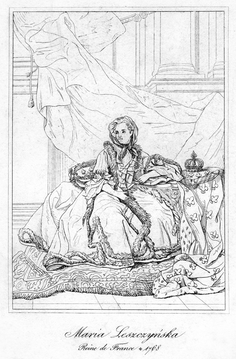Maria Leszczynska, Ranskan Ludvig XV:n kuningatar puoliso, 1600-luku tekijältä Unbekannt