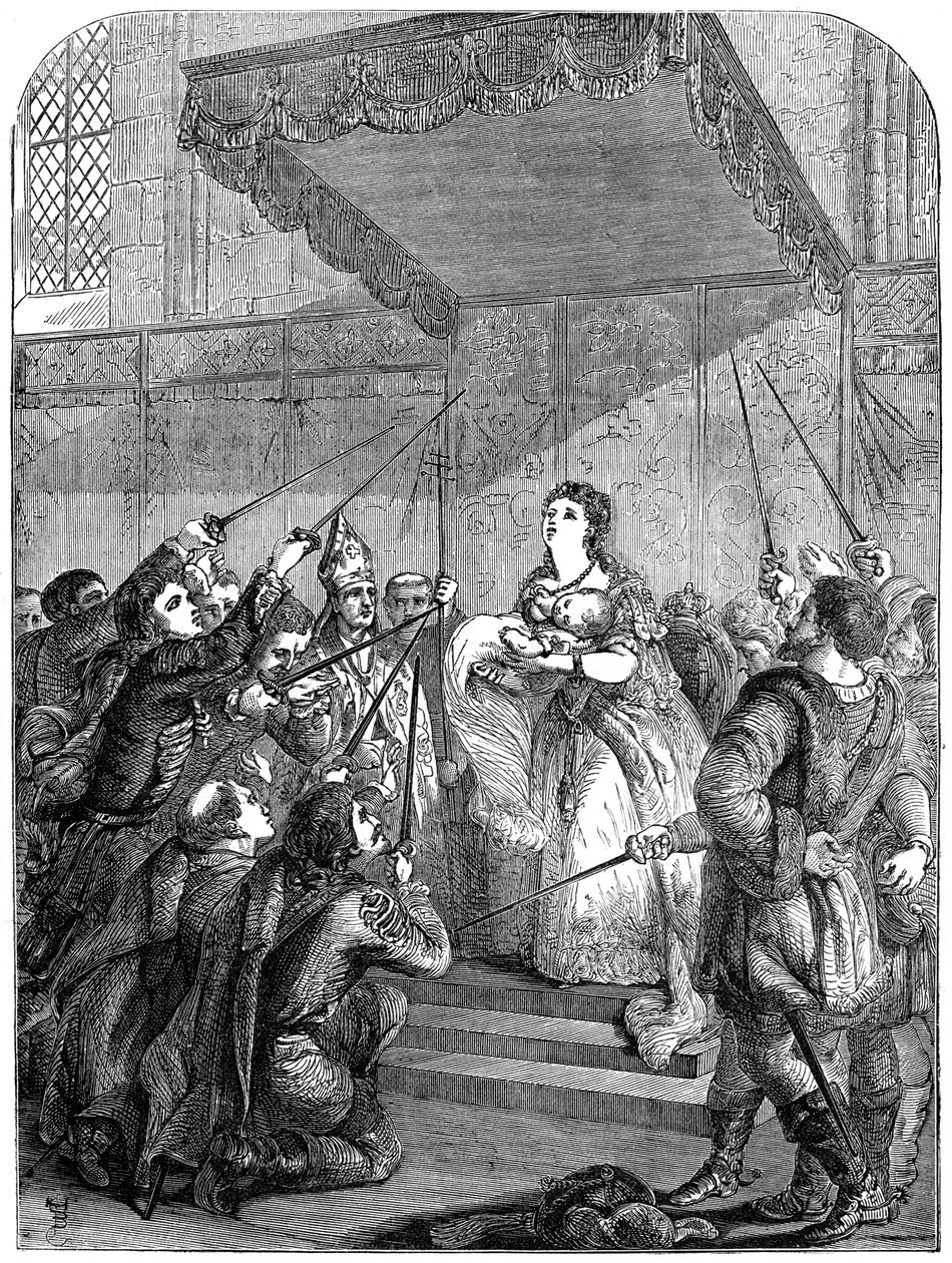 Maria Theresa Itävaltalainen 1717-1780 vetoaa unkarilaisten valtiopäiviin, 1700-luku 1800-luku tekijältä Unbekannt