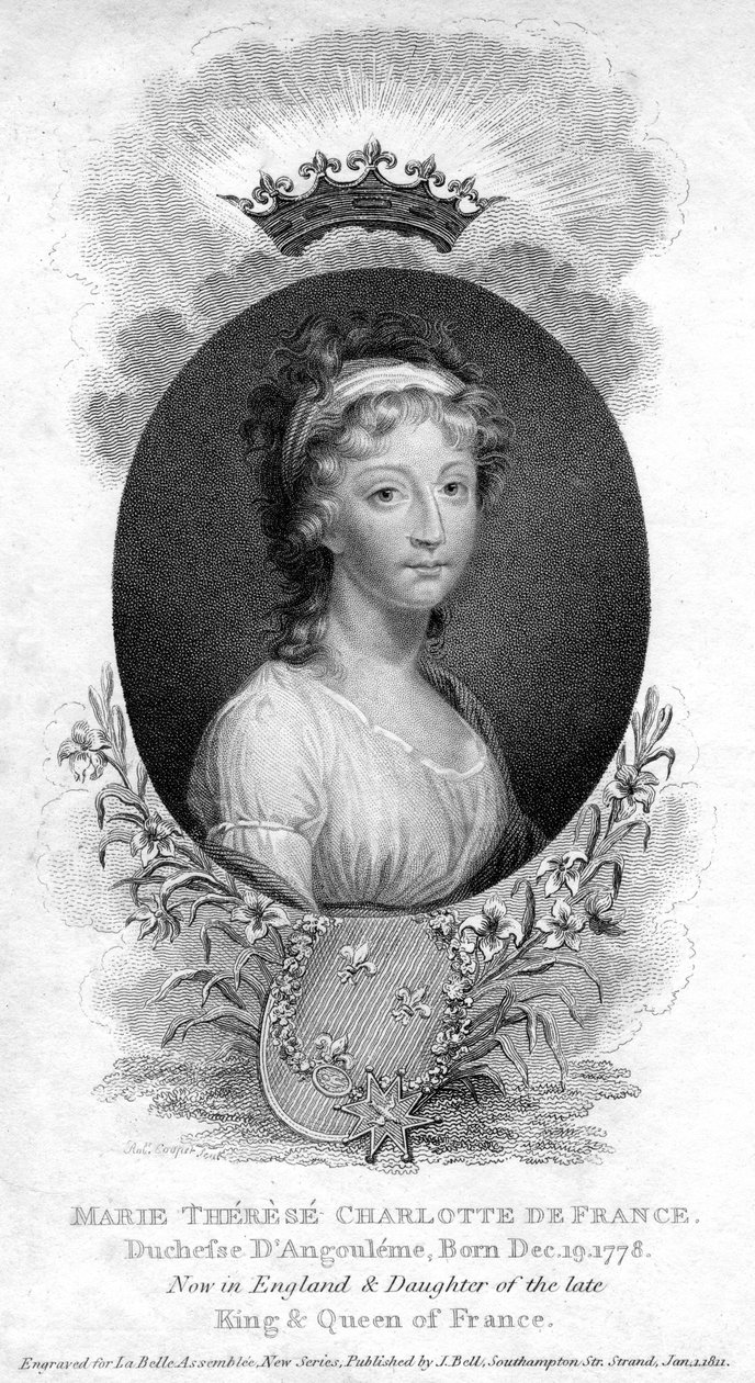 Marie-Therese-Charlotte de Bourbon, Angoulemen ja Ranskan Dauphinen herttuatar, 1811 tekijältä Unbekannt