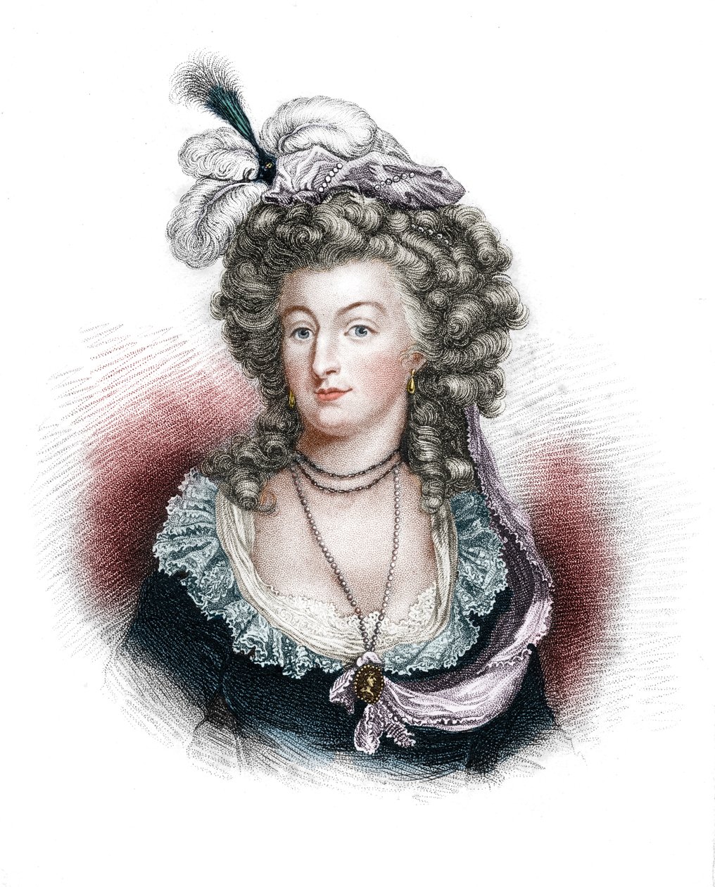 Marie Antoinette, Ranskan Louis XVI:n kuningatar puoliso, 1843 tekijältä Unbekannt