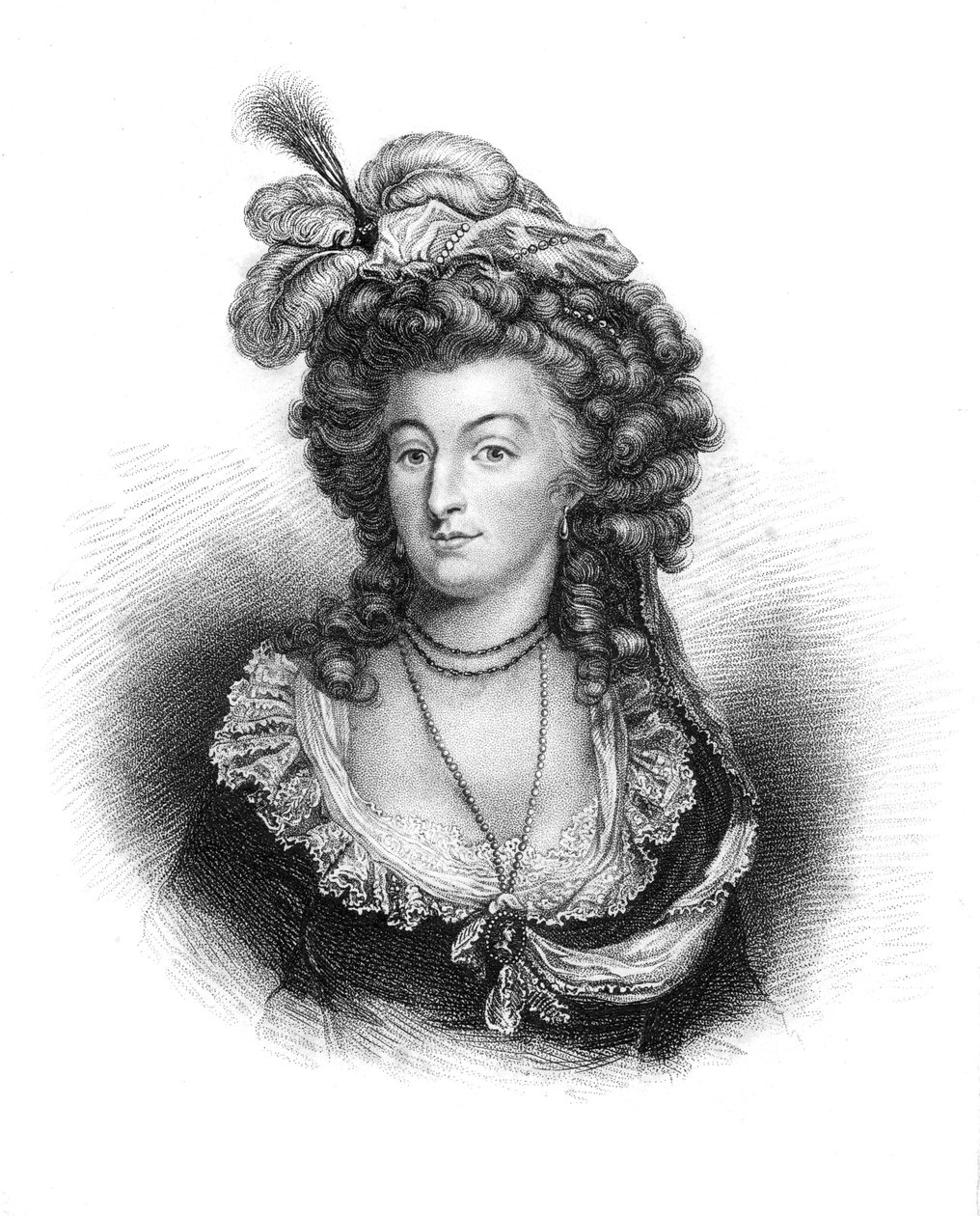 Marie Antoinette, Ranskan Louis XVI:n kuningatar puoliso, 1843 tekijältä Unbekannt
