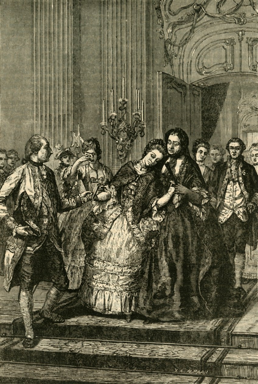 Marie Antoinette jättää äidin, 1770, 1890. tekijältä Unbekannt