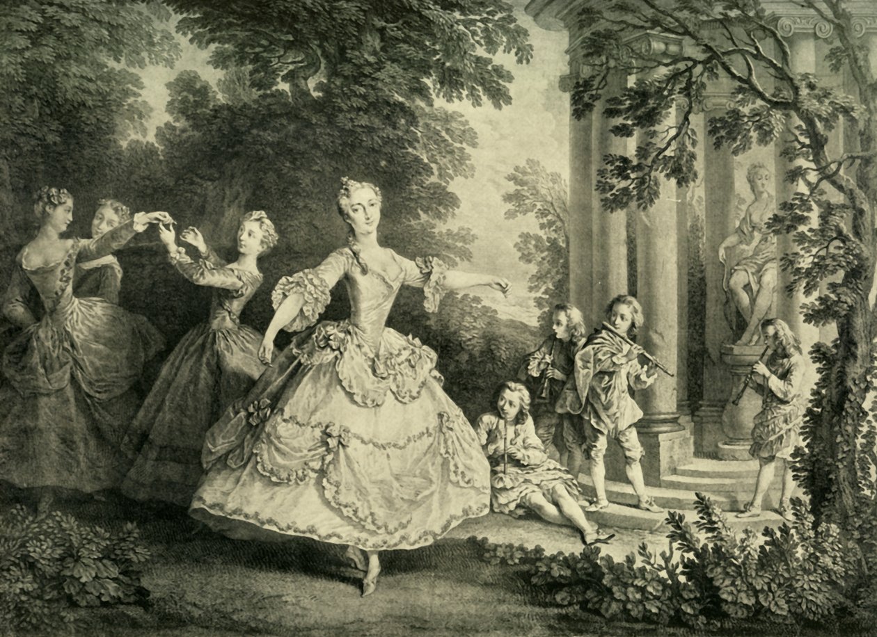 Marie Sallé tanssii, 1732, 1908. tekijältä Unbekannt