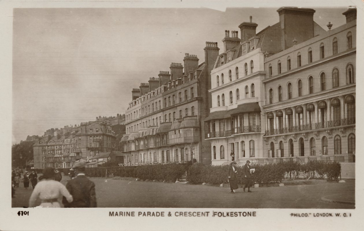 Marine Parade & Crescent Folkestone, 1800-luvun loppu - 1900-luvun alku tekijältä Unbekannt