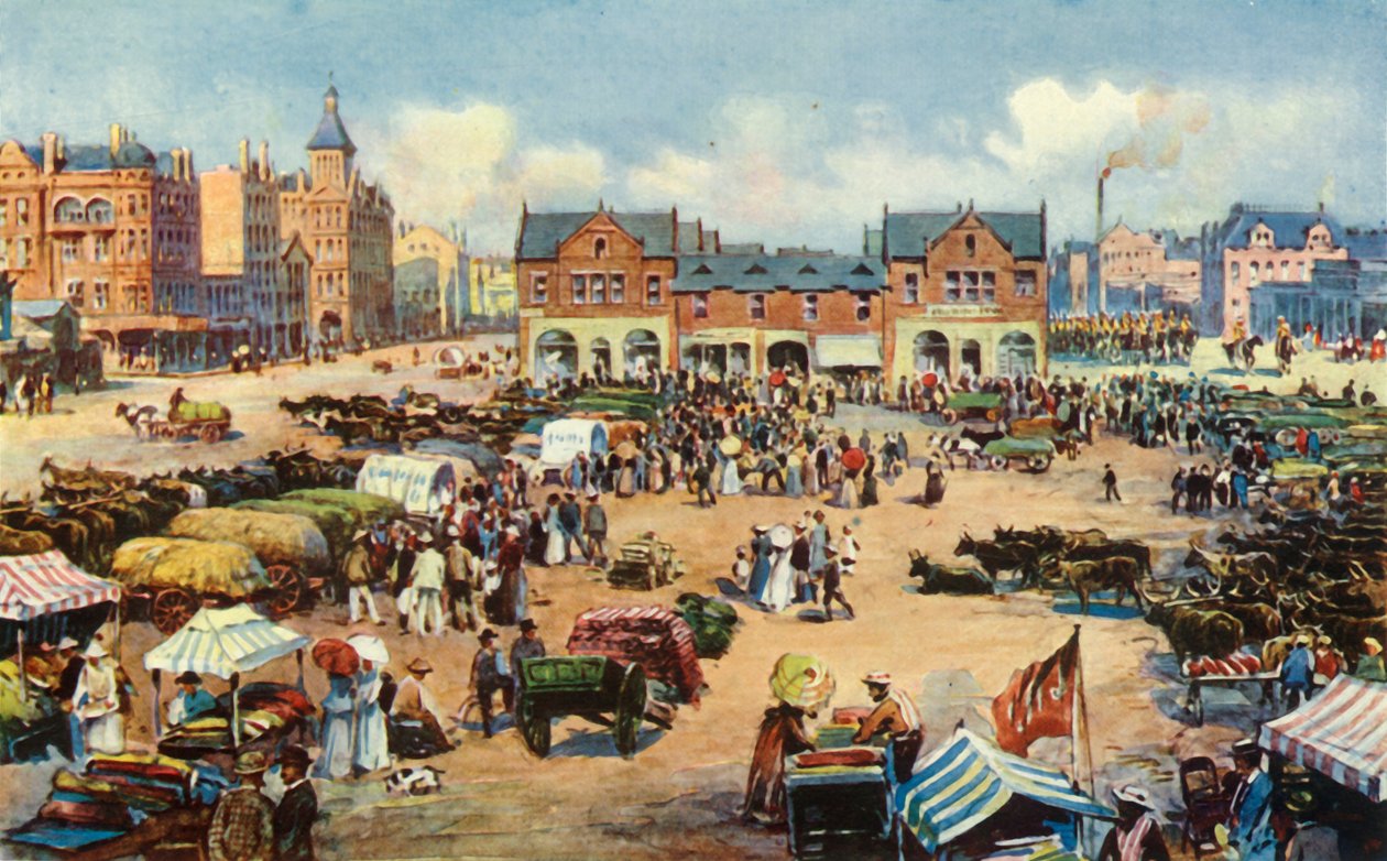 Kauppatori, Johannesburg, 1901. tekijältä Unbekannt