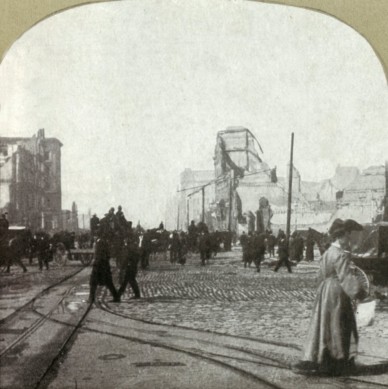 Market St. lauttavarikolta - Chronicle and Call -rakennukset etäisyydellä, 1906. tekijältä Unbekannt