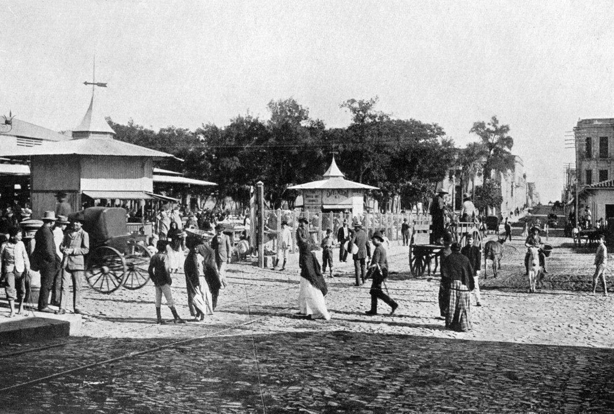 Markkinapaikka, Asuncion, Paraguay, 1911 tekijältä Unbekannt