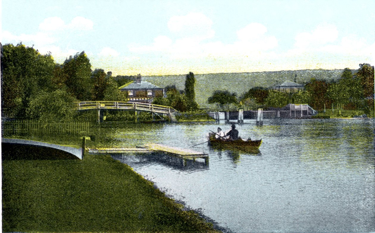 Marlow Lock, Buckinghamshire, 1900-luku tekijältä Unbekannt