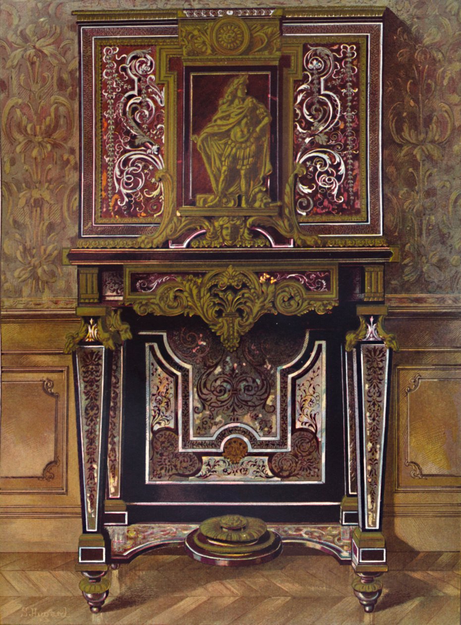 Marquery-kaappi, koristeltu kullattua pronssia, AndrÚ Charles Boule, 1903 tekijältä Unbekannt