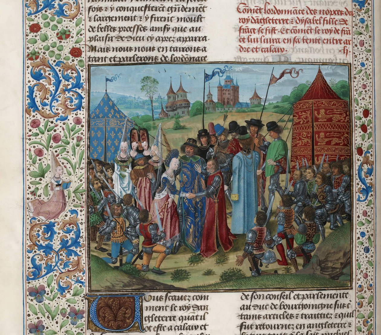 Isabella of Valois ja Richard II avioliitto, noin 1470-1475. tekijältä Unbekannt