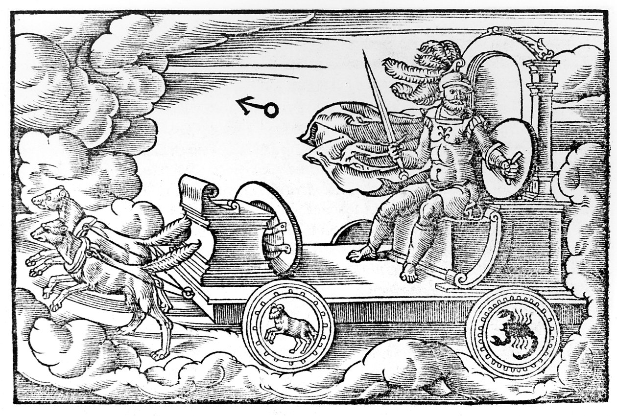 Mars, roomalainen sodanjumala, 1569 tekijältä Unbekannt